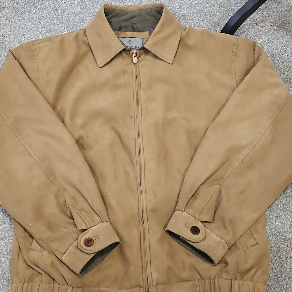 Vintage Rainforest Jacket Mens L Brown Lined Collar Outdoor